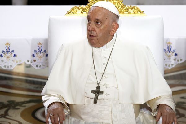 Le pape François à la basilique Notre-Dame de la Garde à Marseille le 22 septembre 2023