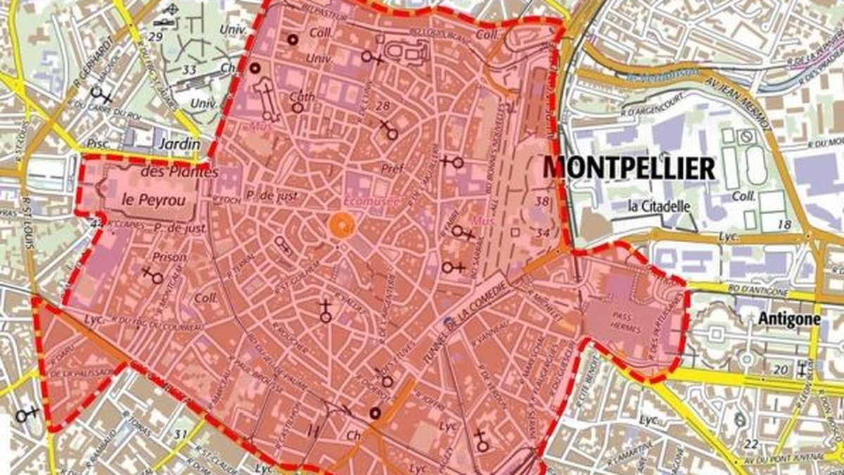 plan ville de montpellier