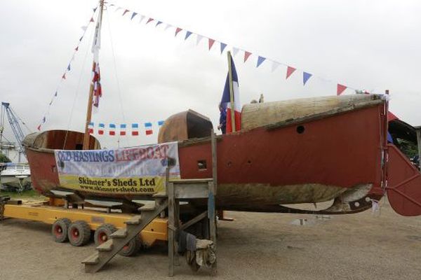 Le canot de sauvetage a quitté Migennes le 29 juin pour rejoindre Hastings, sur la côte britannique.