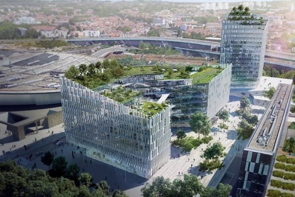 Le bâtiment dessiné par les architectes choisis par la MEL, qui se situera aux environs du Grand Palais