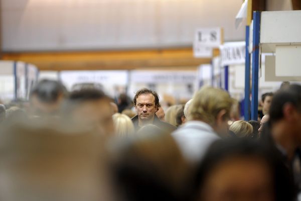 L'acteur Vicent Perez lors de l'édition 2014 de la Foire du livre de Brive.