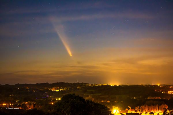 La comète Tsuchinshan-ATLAS a été visible dans l'Indre le 13 octobre 2024.