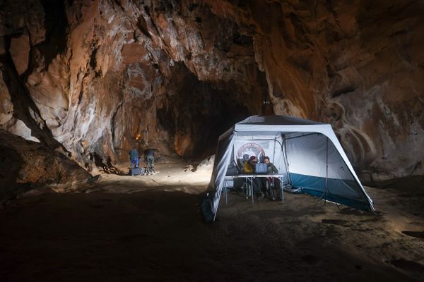 La grotte de Lombrives où les expériences sont menées