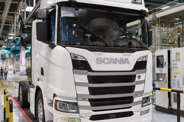 Le travail a repris le 27 avril chez Scania à Angers, site de production du groupe fermé le 17 mars (photo prise avant le Covid19)