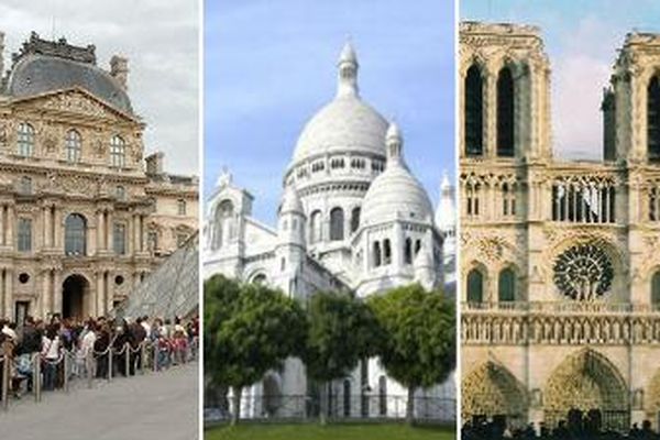 Notre-Dame, le Sacré-Coeur et le Musée du Louvre sont en tête des sites culturels les plus visités en 2011.