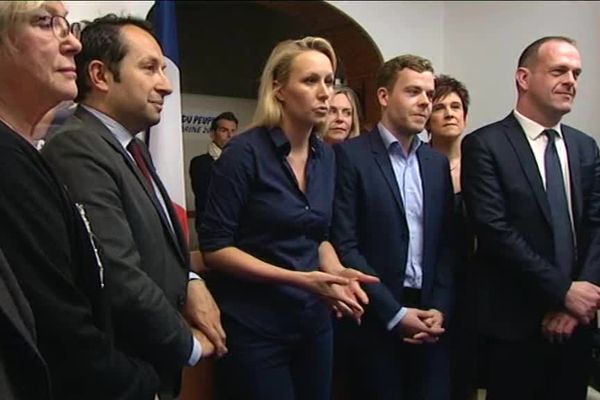 Marion Maréchal Le Pen à Denain, ce mardi.