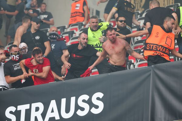 Des affrontements entre supporters ont eu lieu à l'occasion du match entre l'OGC Nice et le FC Cologne, jeudi 8 septembre 2022.