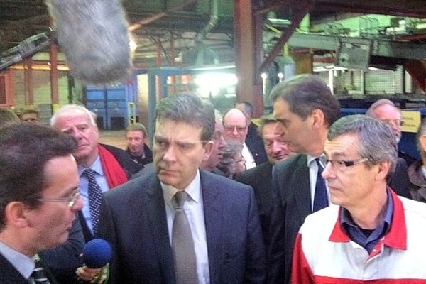 Arnaud Montebourg était en visite à Sealynx à Charleval ce jeudi 7 mars.