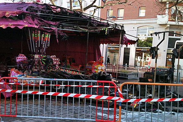 Un incendie a très sérieusement endommagé le manège place Saint-Sever à Rouen.