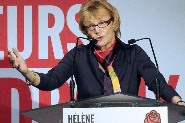 Hélène Mandroux en meeting pour le PS en 2010