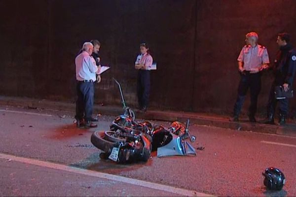 Accident d'un motard dans le tunnel de Bastia, en 2016 