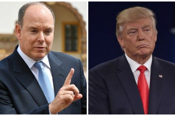 Le Prince Albert II de Monaco et Donald Trump, nouveau président des Etats-Unis.