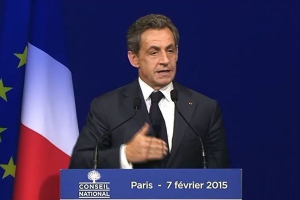 Nicolas Sarkozy, président de l'UMP, lors du Conseil National du 7 février