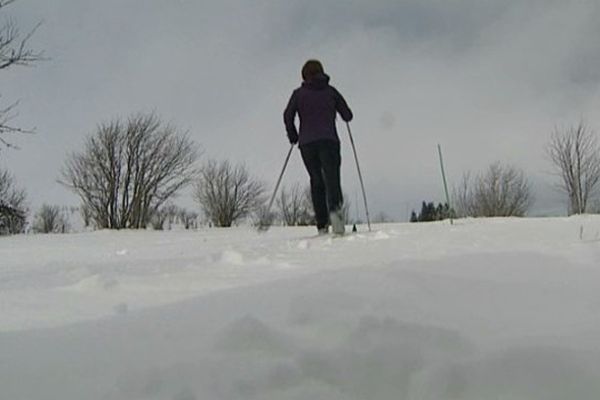 Dans les monts du Forez, sur les pistes de ski nordique du col du Béal, vingt centimètres de neige fraîche sont tombés le 19 janvier.