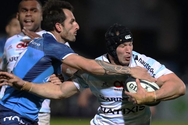 Racing 92 (Blanc) contre Castres, le 23 décembre 2016. au Stade Yves-du-Manoir à Colombes (92).