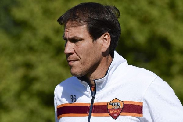 Rudi Garcia à l'entraînement, à Rome