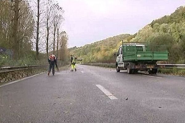 L'A131 entre Le Havre et Tancarville en cours de dégagement