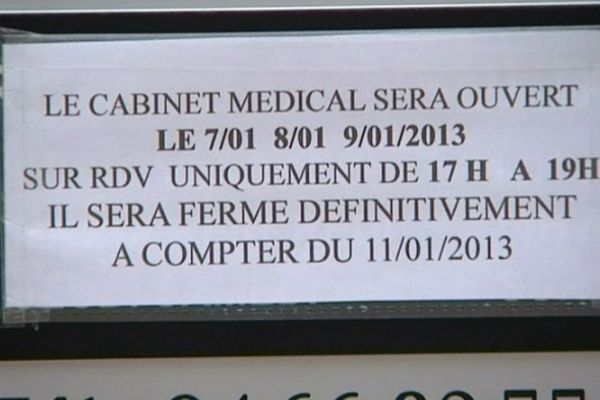 Sauveterre (Gard) - le médecin est parti sans prévenir personne - 15 janvier 2013.