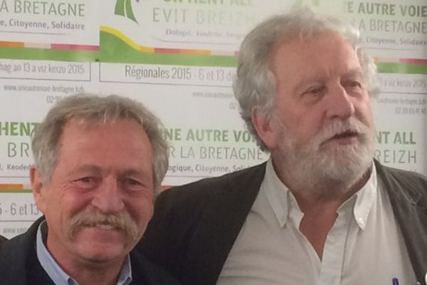 Le député européen José Bové venu soutenir René Louail, tête de liste EELV aux Régionales, en meeting à Rennes