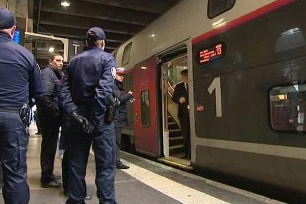 Opération de contrôle de la police aux frontières en gare de Montpellier - 20 janvier 2016