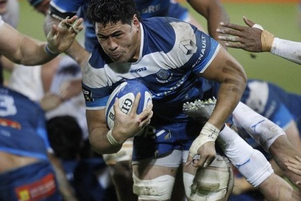 Le 3è ligne néo-zélandais du Castres Olympique Alex Tulou, auteur de 3 essais infligés à ses anciens co-équipiers de Montpellier