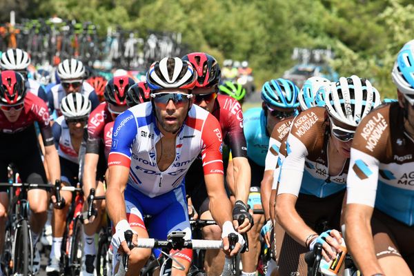 Thibaut Pinot sur la Route d'Occitanie, le 1er août 2020.