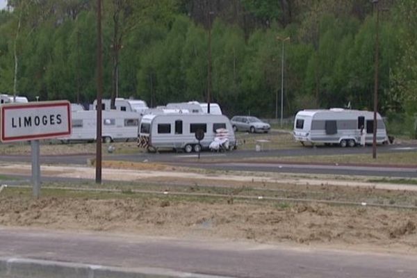 Caravanes stationnées illégalement à Limoges- avril 2014