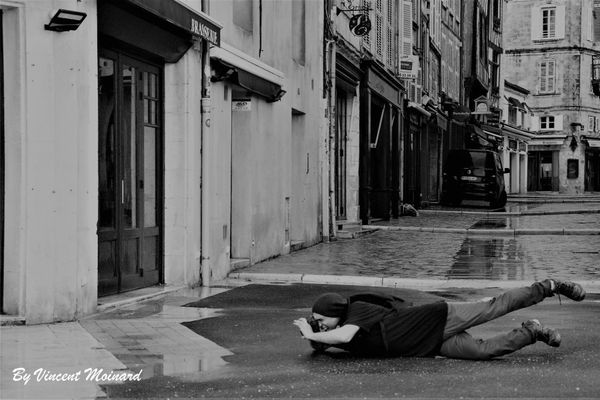 position du photographe Djulijan de la Crouée pour des clichés "reflets".