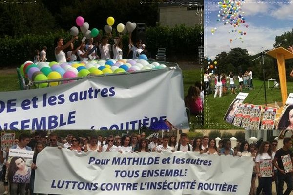 Un lâcher de ballons a précédé la marche blanche pour Mathilde