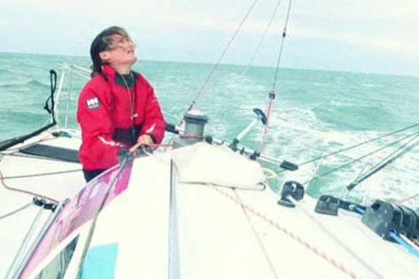 Sophie Faguet, à bord du "Région Normandie"