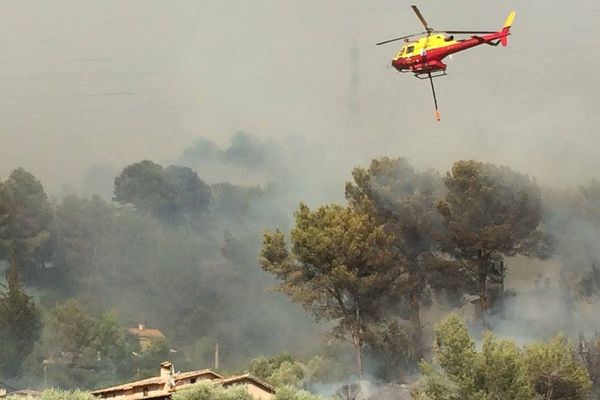 incendie Castagniers au-dessus de Nice