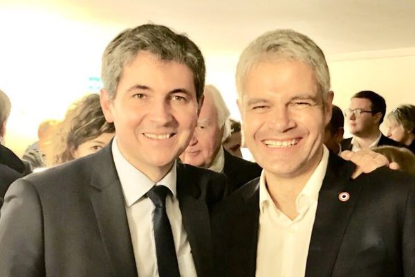 Gilles Platret (à g.), et Laurent Wauquiez, nouveau président du parti Les Républicains