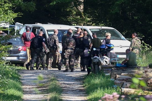 Recherches dans la forêt de Saulx dans le cadre de la disparition de Lina. 6 août 2024.