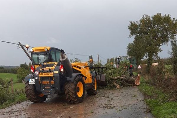 Le département de la Vendée n'était pas placé en vigilance orange, mais le passage des orages ce lundi 14 octobre a mis a mal de nombreux arbres, arraché la toiture d'une auto-école à Bellevigny, des écoles ont été inondées à La Roche-sur-Yon et Les Moutiers-les-Mauxfaits