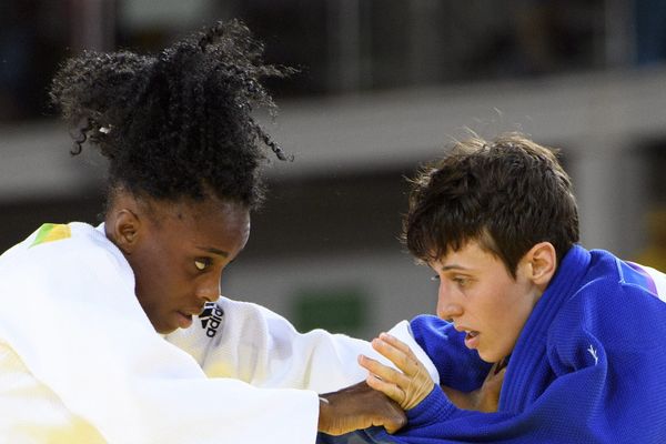 JO de Rio, Priscilla Gneto face à la suisse Evelyne Tschopp.