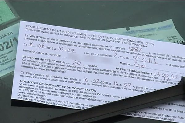 Les nouvelles contraventions, les forfaits post-stationnement de la ville d'Obernai