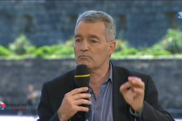 Christophe Lime, en 2020, sur le plateau de l'émission Dimanche en politique.