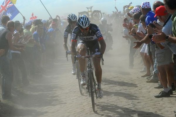 Les pavés lors du Tour de France 2010. 