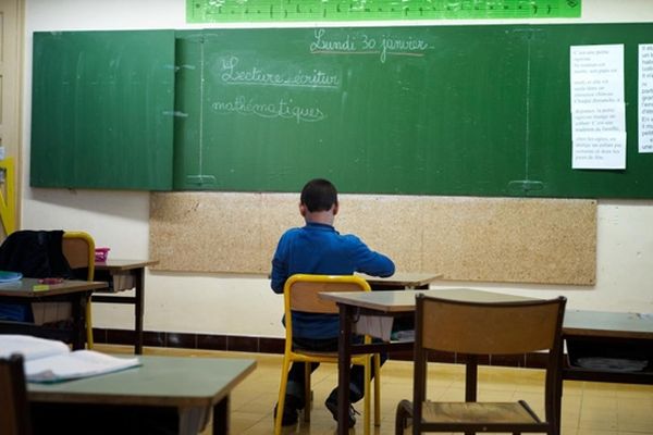 Dans une des classes de l'école primaire Léon Blum de Perpignan