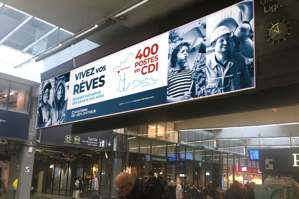 L'un des visuels prévus à la gare Montparnasse de Paris en août 2019 