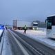 Un camion en portefeuille sur la RN57, à la hauteur d'Echenoz-le-Sec.