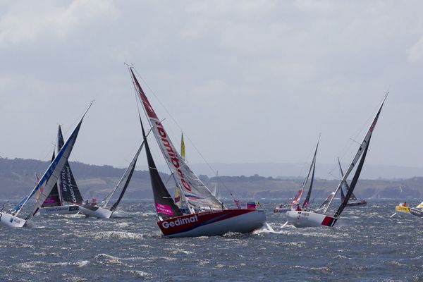 Départ de la seconde étape de la Solitaire, et ça tangue ! 