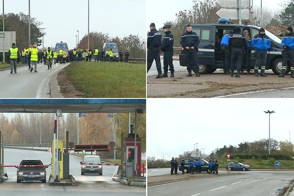 Les gilets jaunes se sont vus refuser l'accès au péage et aux ronds-points environnants.