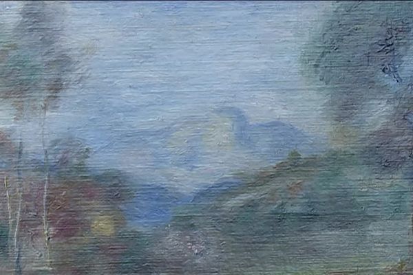 Dans ce tableau de Renoir, on distingue la montagne de Saint-Jeannet.