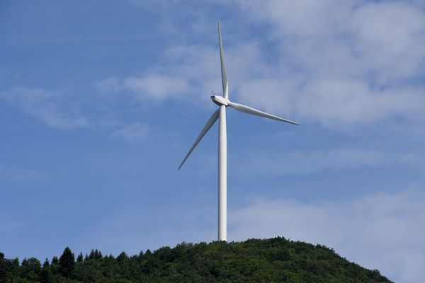 Parc éolien des Monts de l'Ain, inauguré en juin 2018.