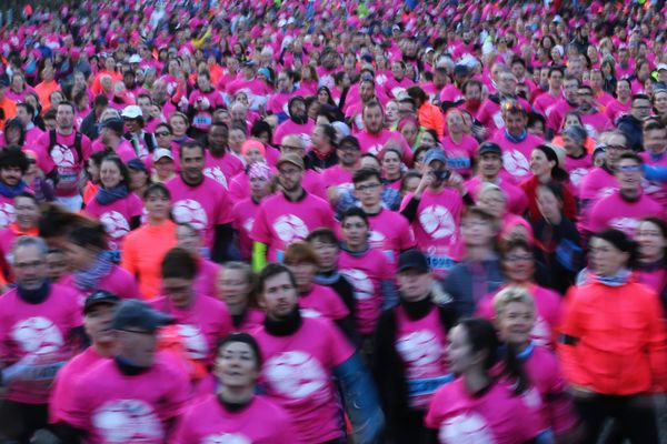 La course Odysséa a pour objectif de récolter de l'argent au profit des femmes atteintes de cancer du sein. Ici, une image d'illustration de la course à Nantes, en 2019.