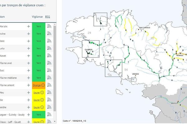 La Vilaine en vigilance orange crues