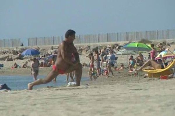 Carnon (Hérault) - dernières heures sur la plage avant la rentrée - 31 août 2014.