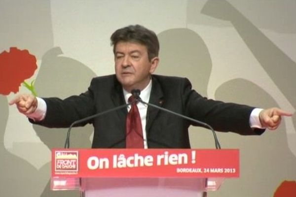 Jean-Luc Mélenchon  lors du 3ème congrès du Parti de Gauche à Bordeaux en mars dernier