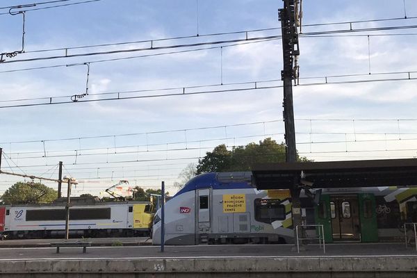 Des trains TER (Trains Express Régionaux) à la gare de Dijon